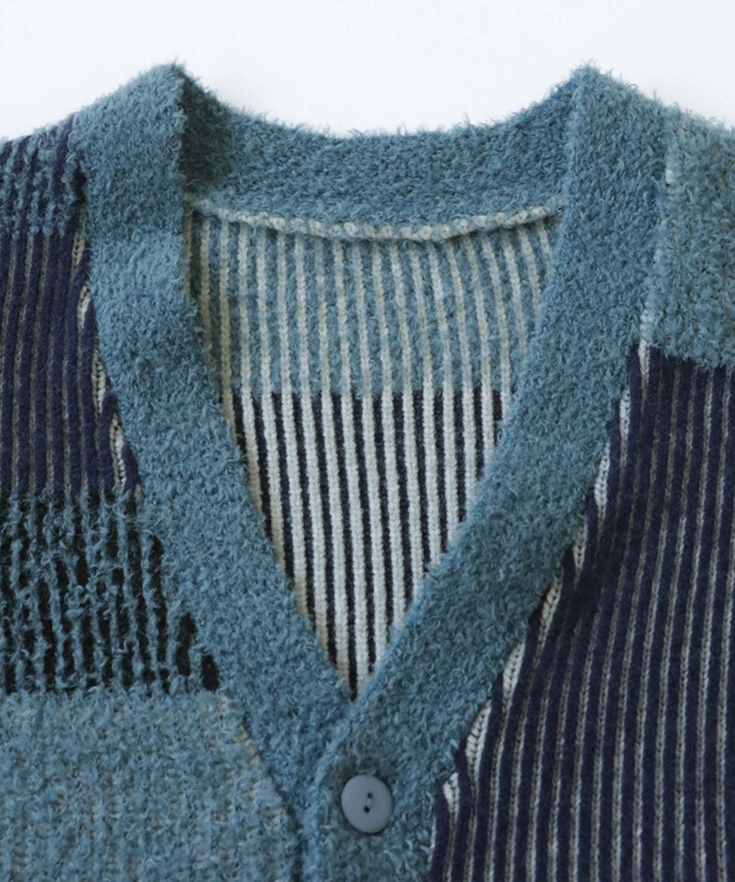 Stripe Knit Cardigan Men's