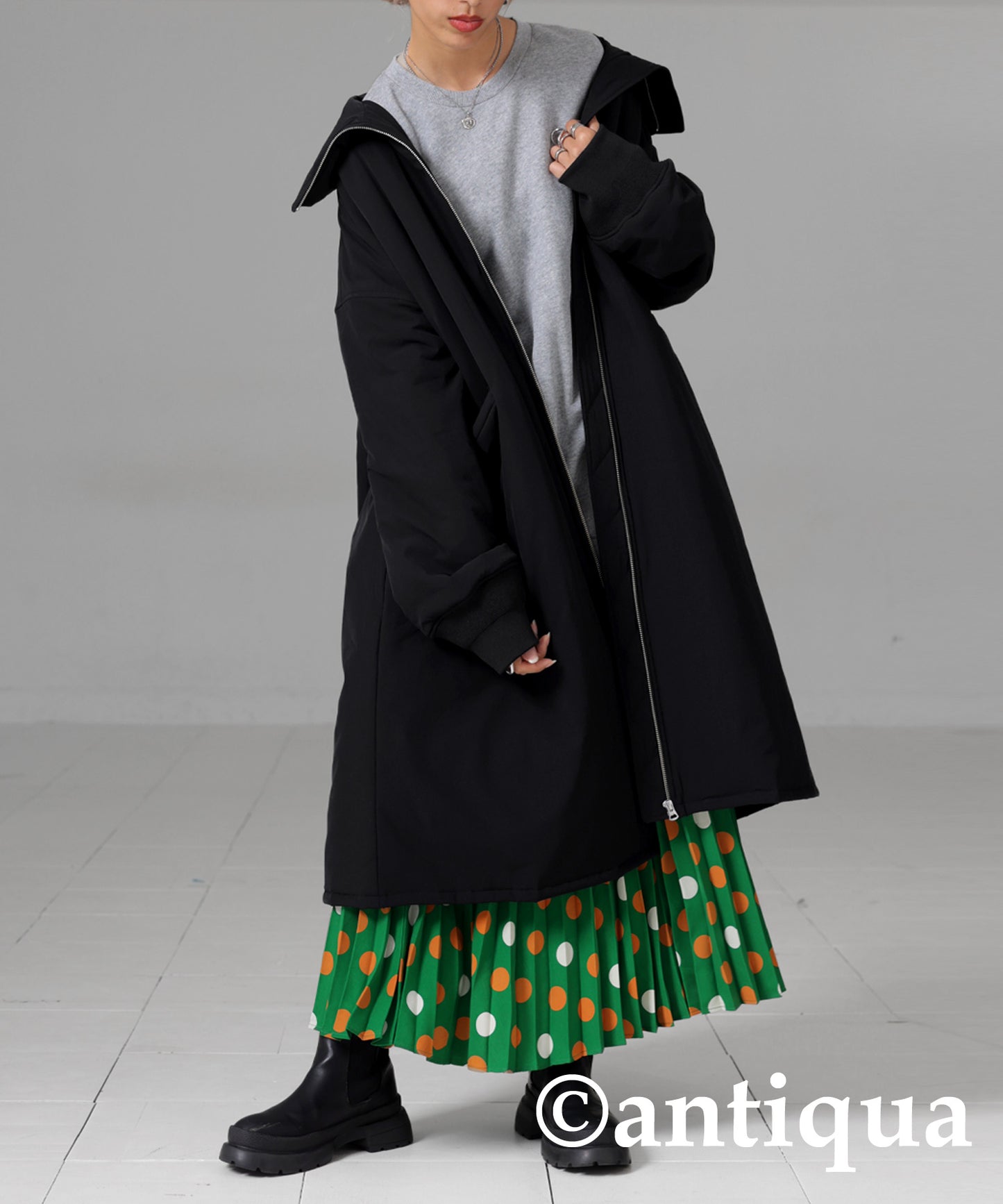 Long Length High Neck Coat Ladies