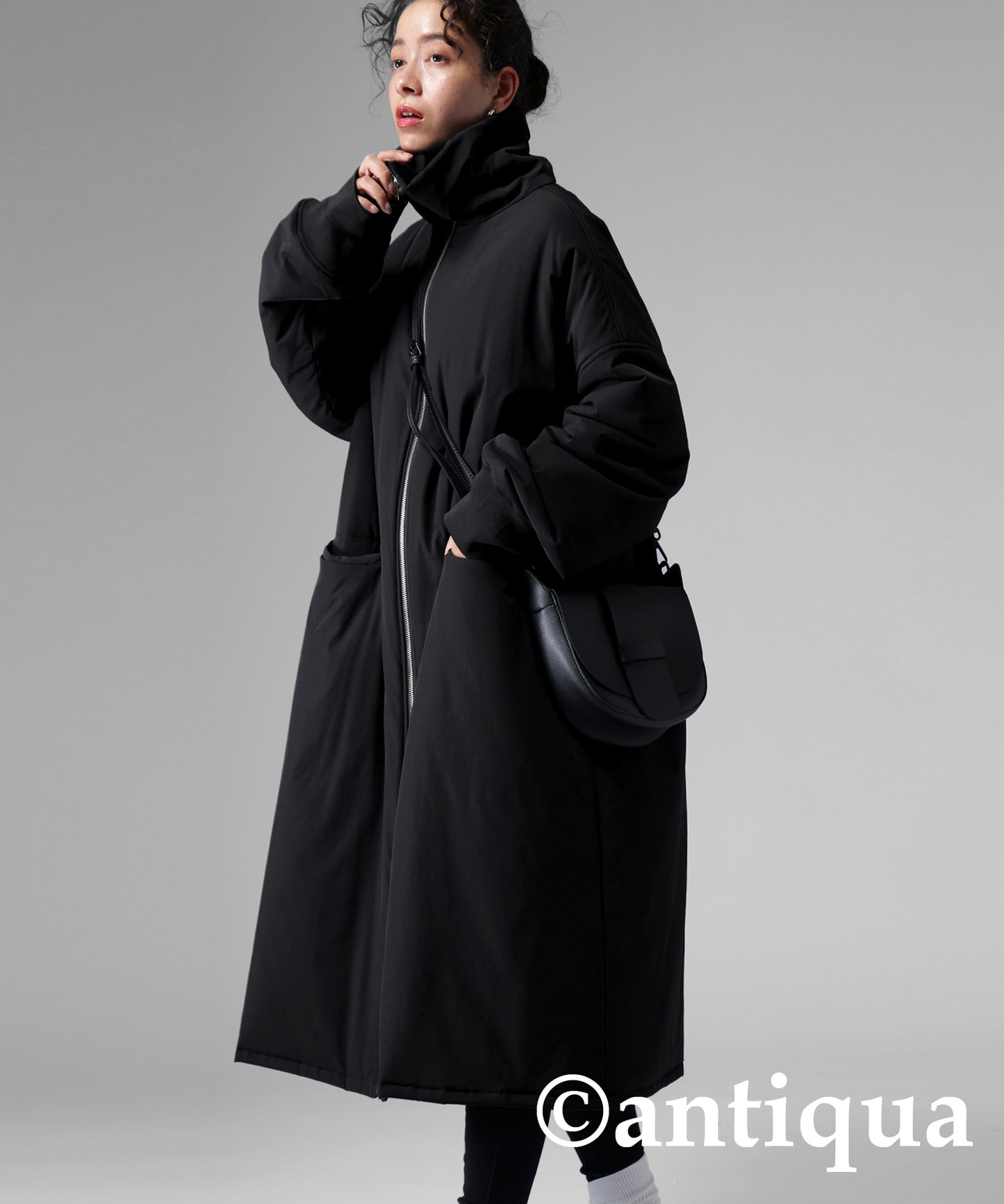 Long Length High Neck Coat Ladies