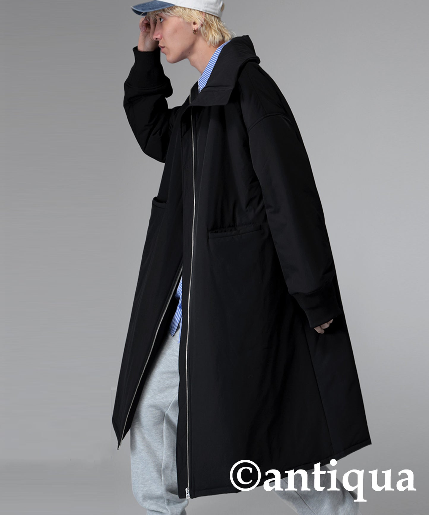 Long Length High Neck Coat Men's