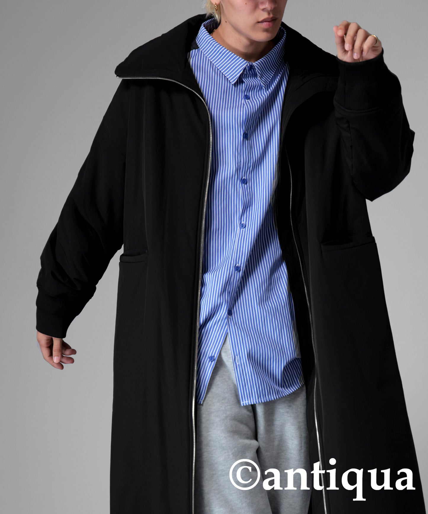 Long Length High Neck Coat Men's