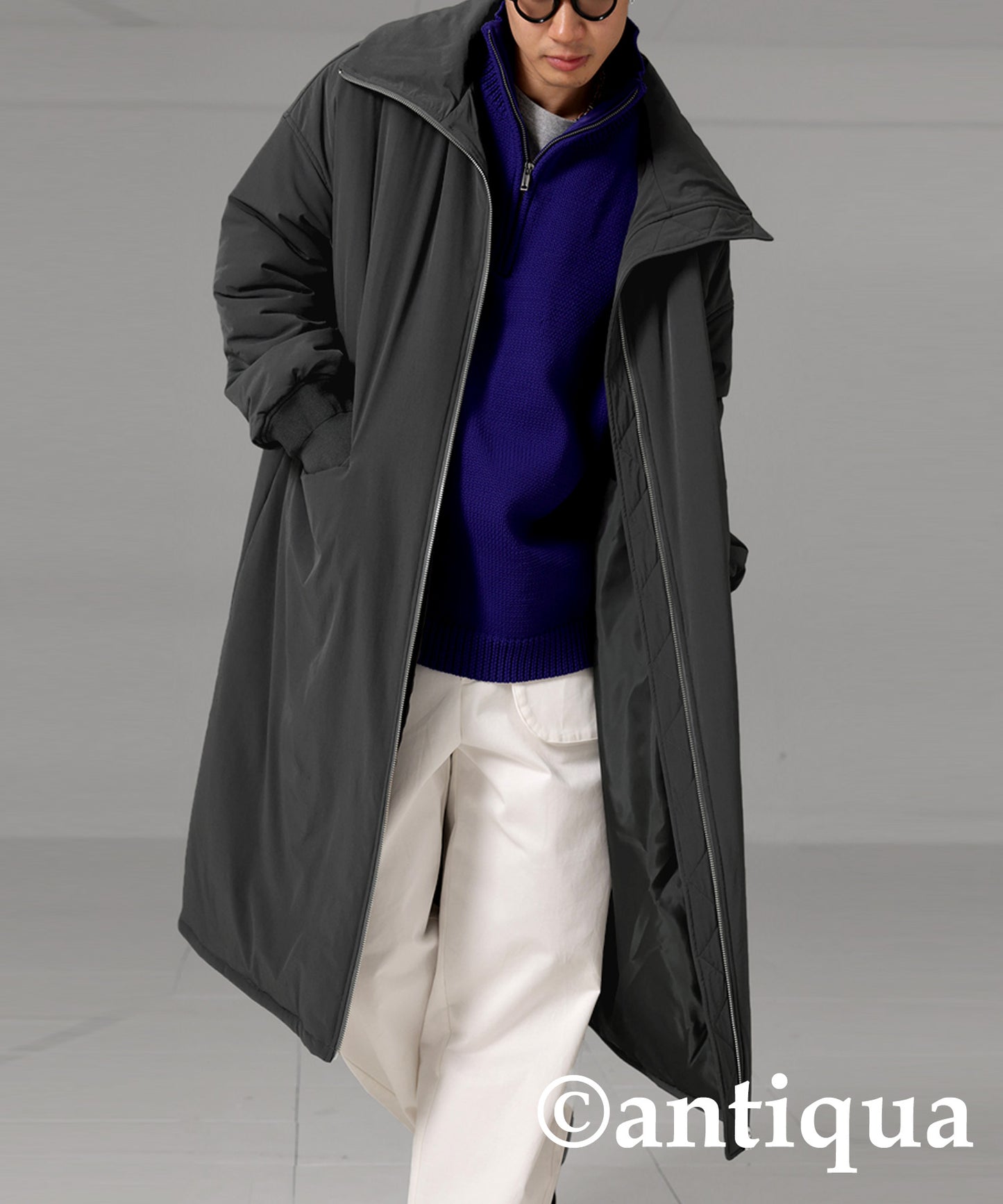 Long Length High Neck Coat Men's