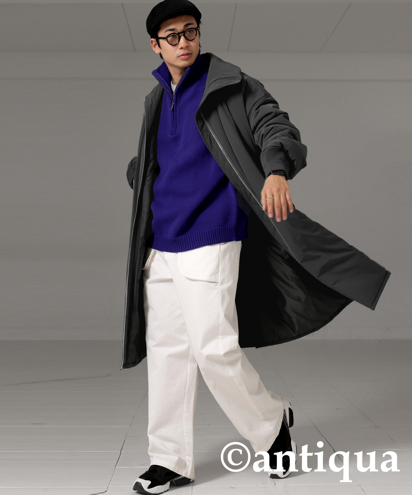 Long Length High Neck Coat Men's