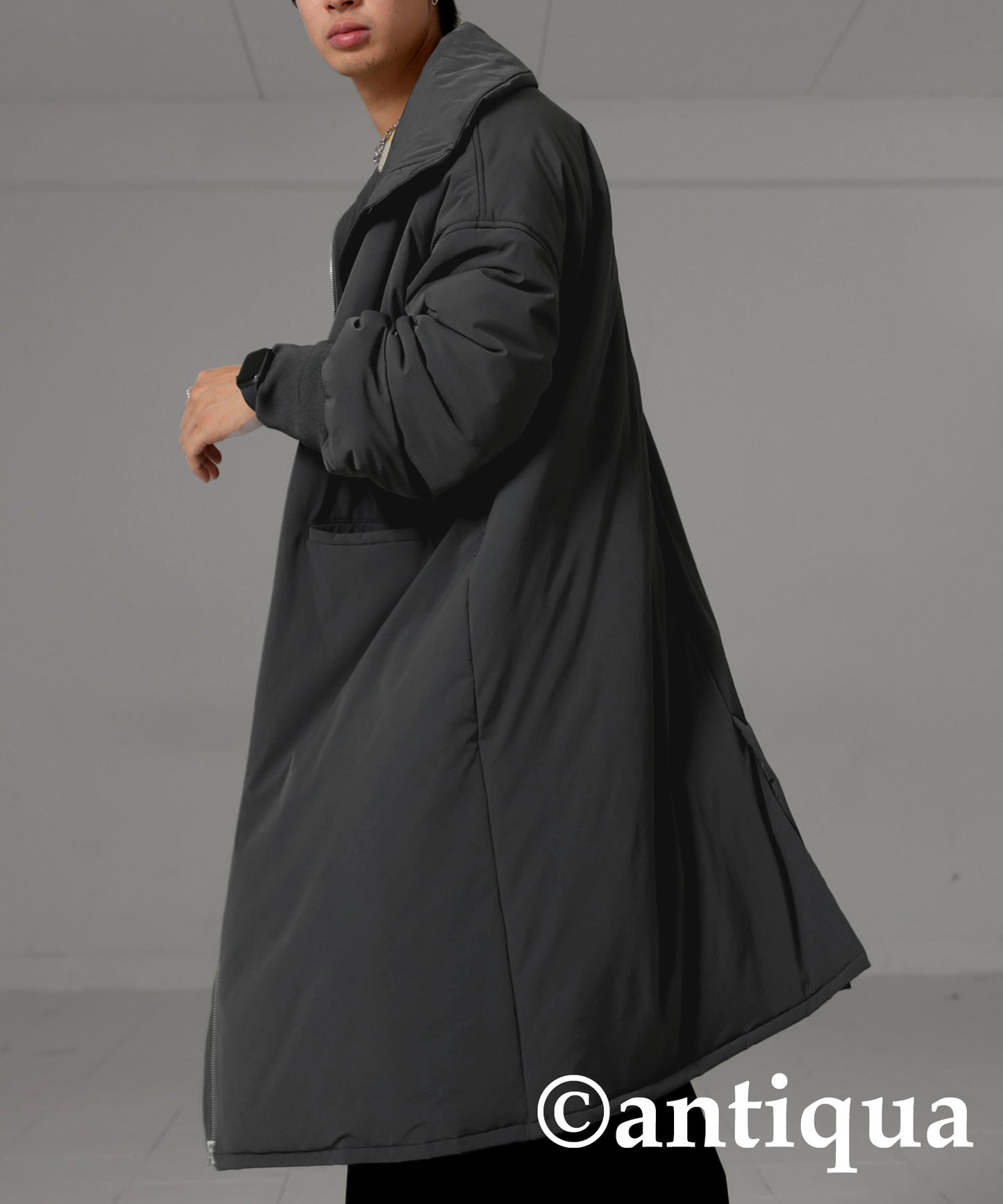 Long Length High Neck Coat Men's