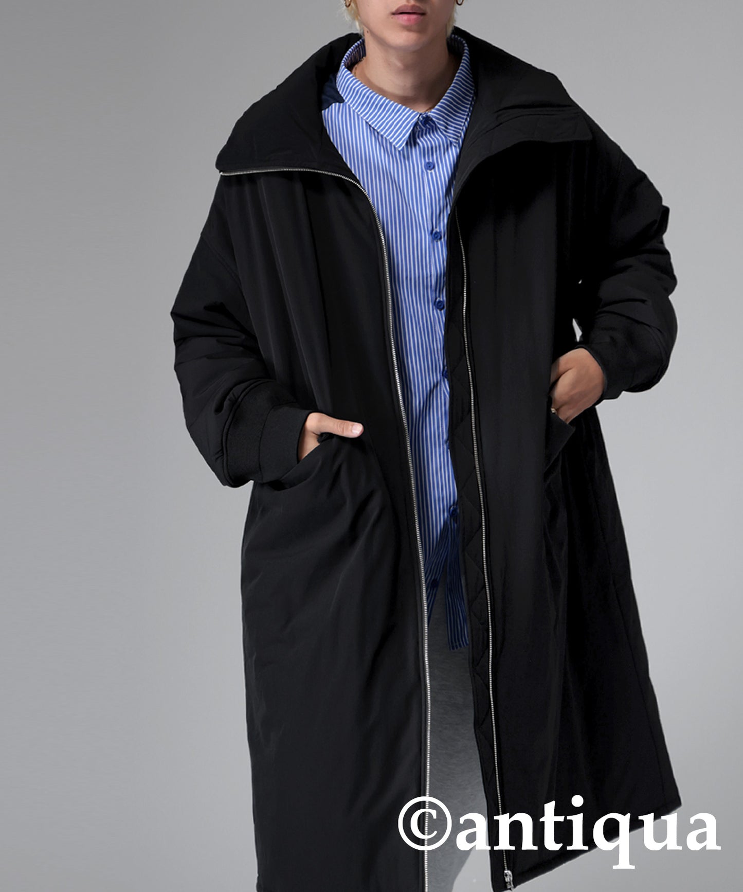 Long Length High Neck Coat Men's