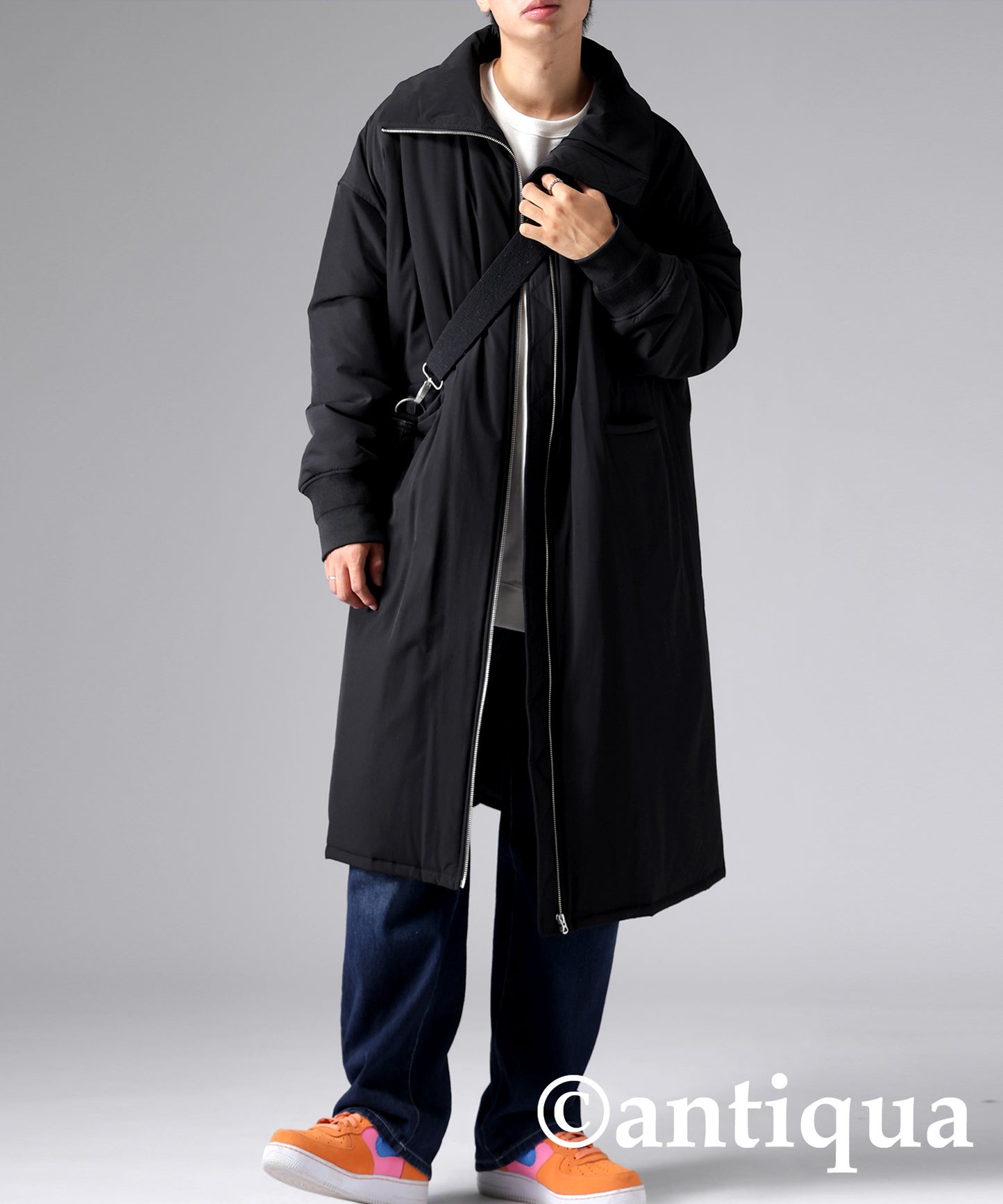 Long Length High Neck Coat Men's