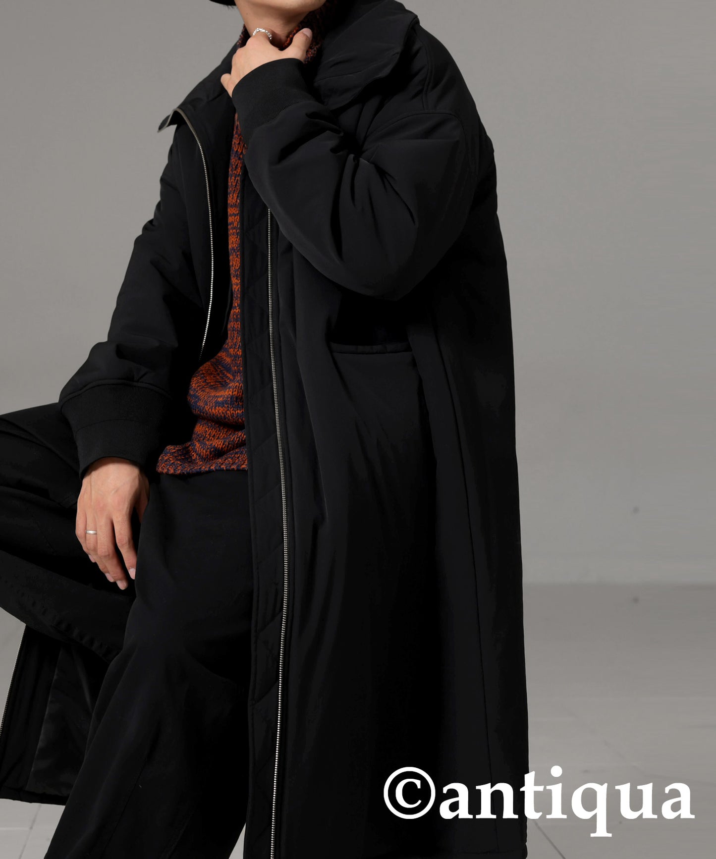 Long Length High Neck Coat Men's