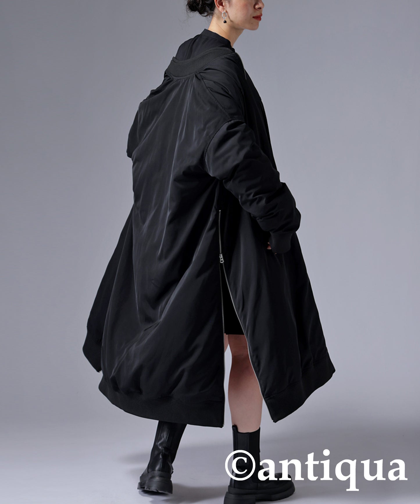 MA-1 Ladies long coat used volcanic rocks for batting