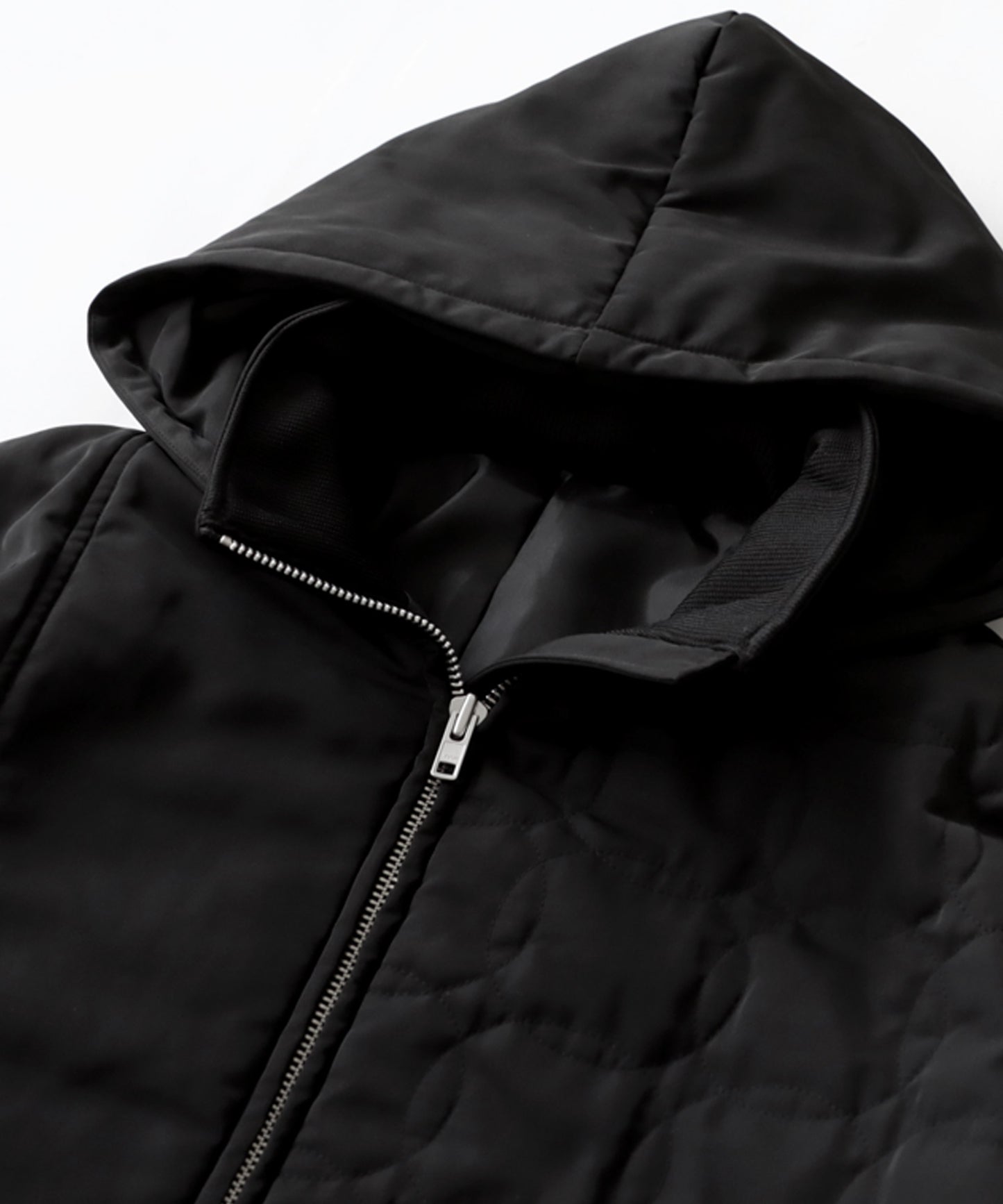 Men's quilting asymmetry jacket with hood