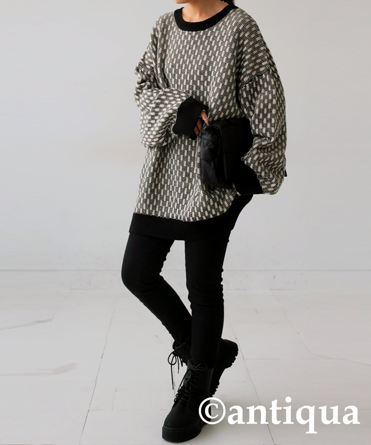 Geometric Jacquard Knit Ladies