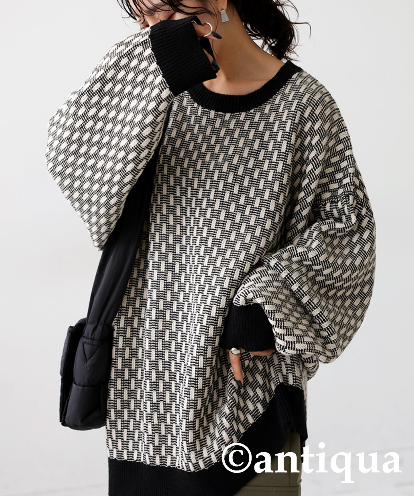 Geometric Jacquard Knit Ladies