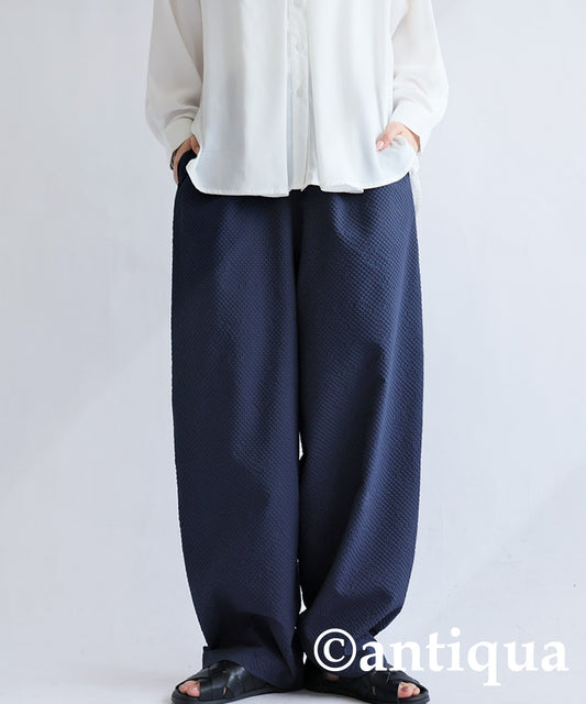 Ripple Finish Tuck Pants Ladies