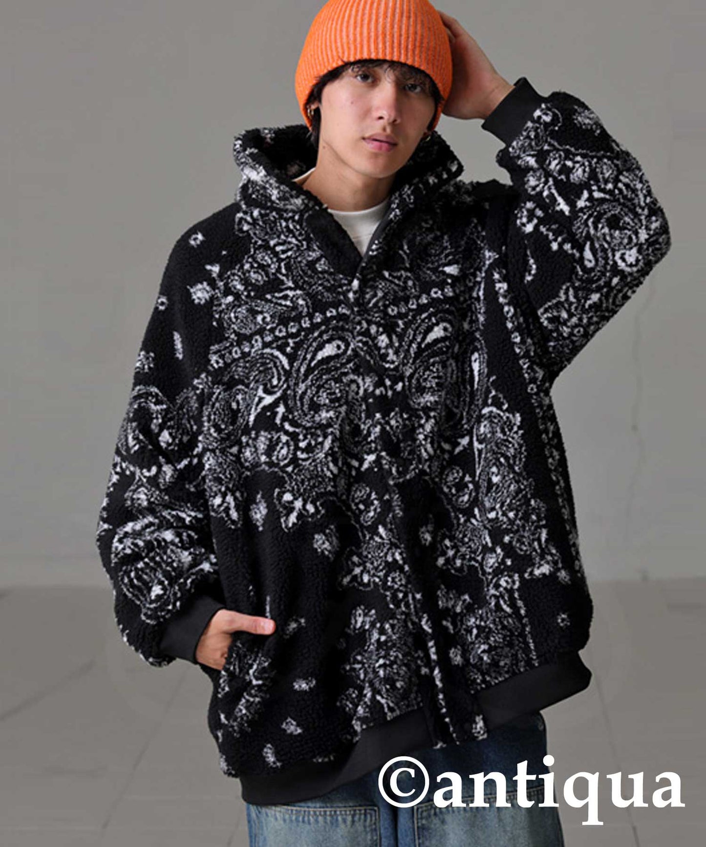 Paisley Pattern Boa Jacket Men's