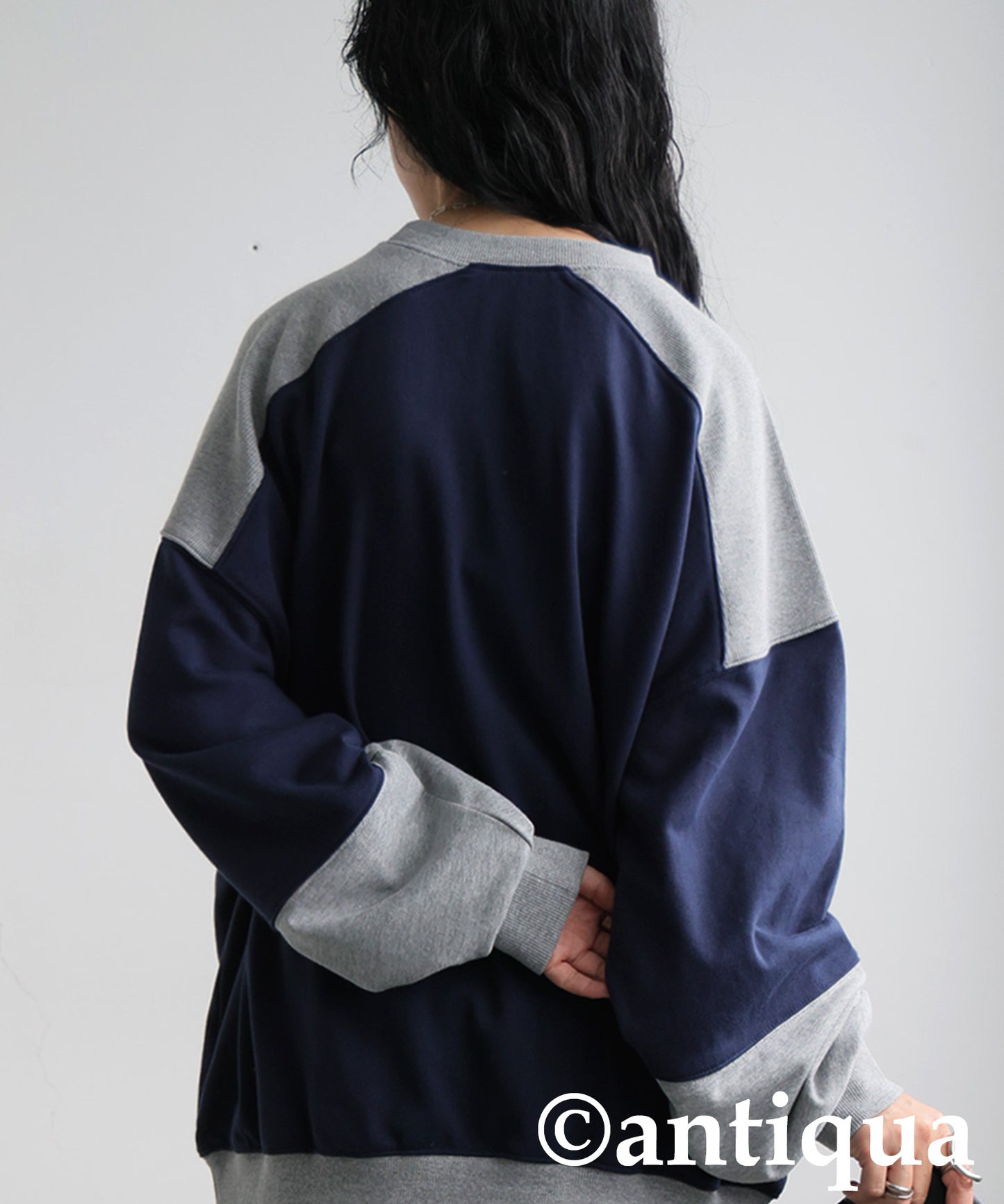 Two Colors Fleece Sweatshirt Ladies