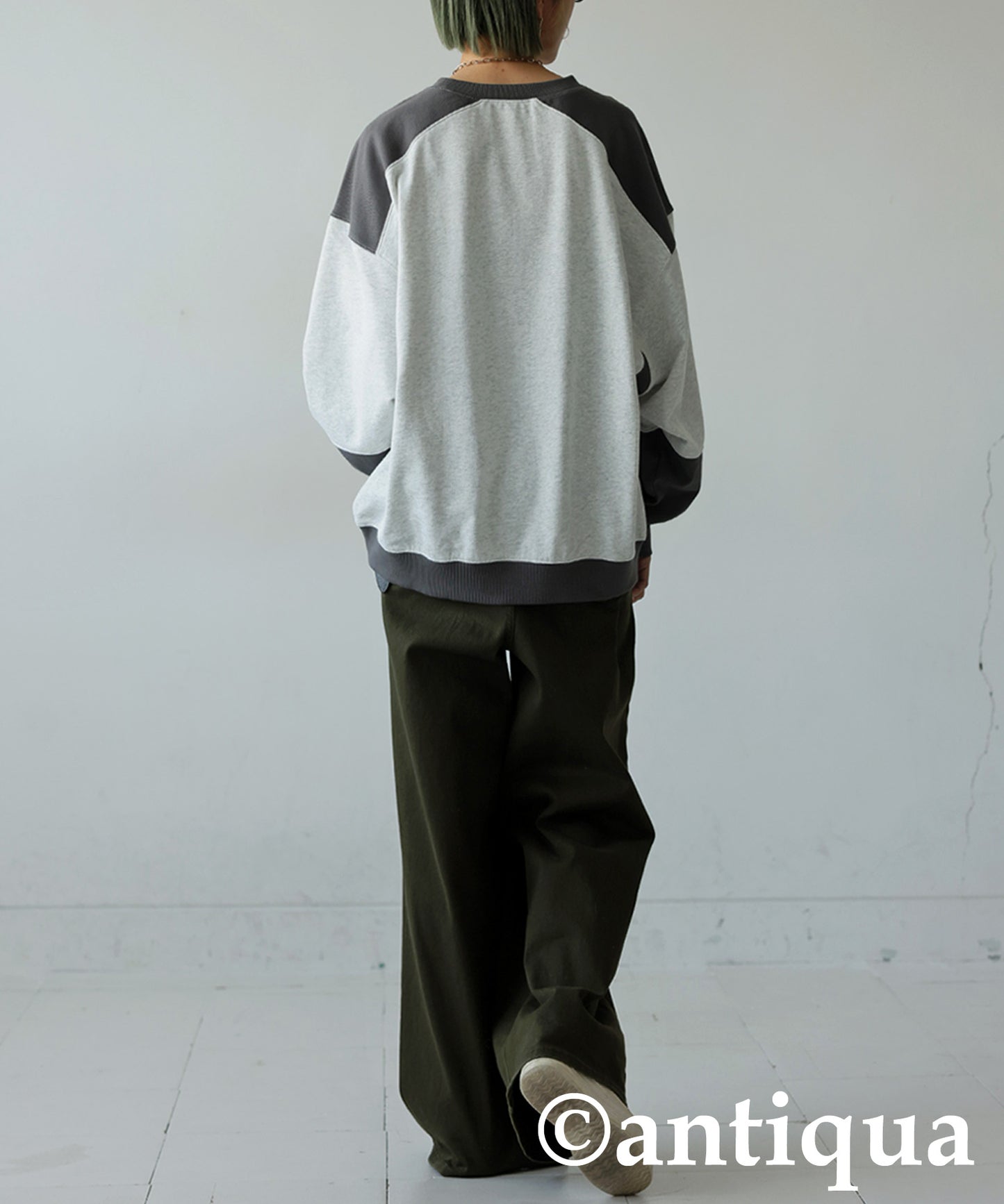 Two Colors Fleece Sweatshirt Ladies