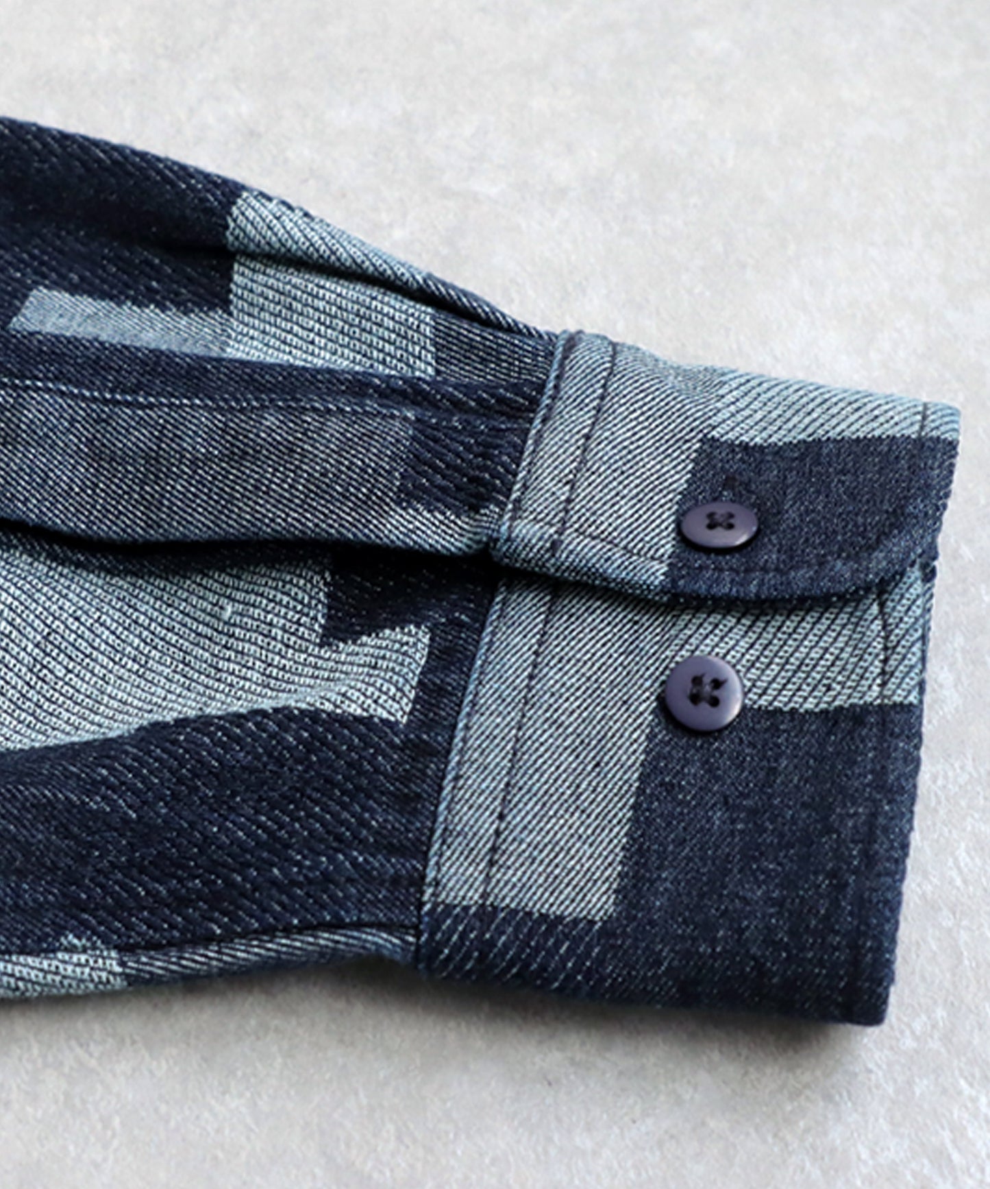 Geometric Pattern Denim Shirt Ladies