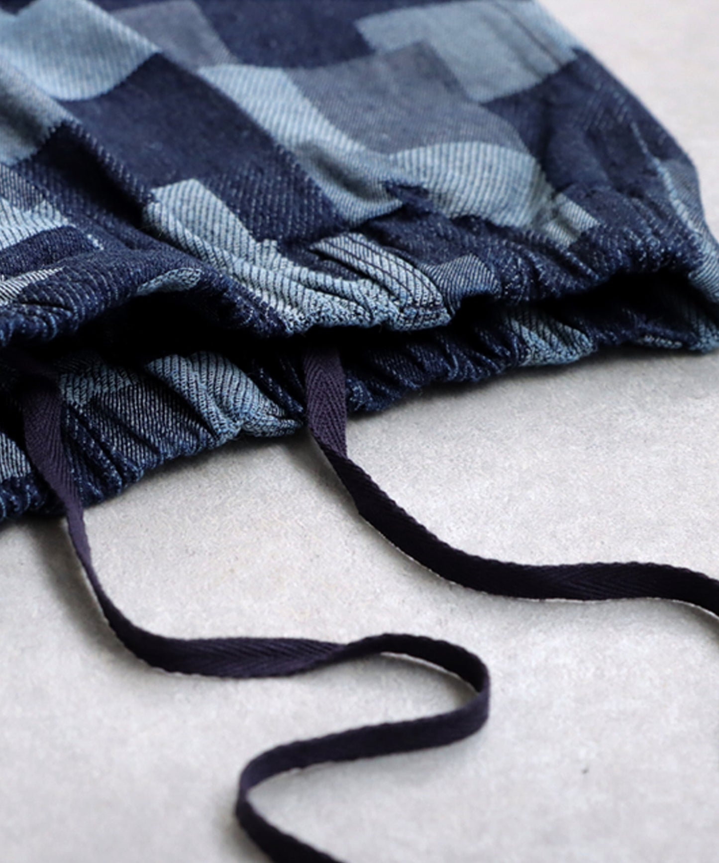 Geometric Pattern Denim Pants Ladies