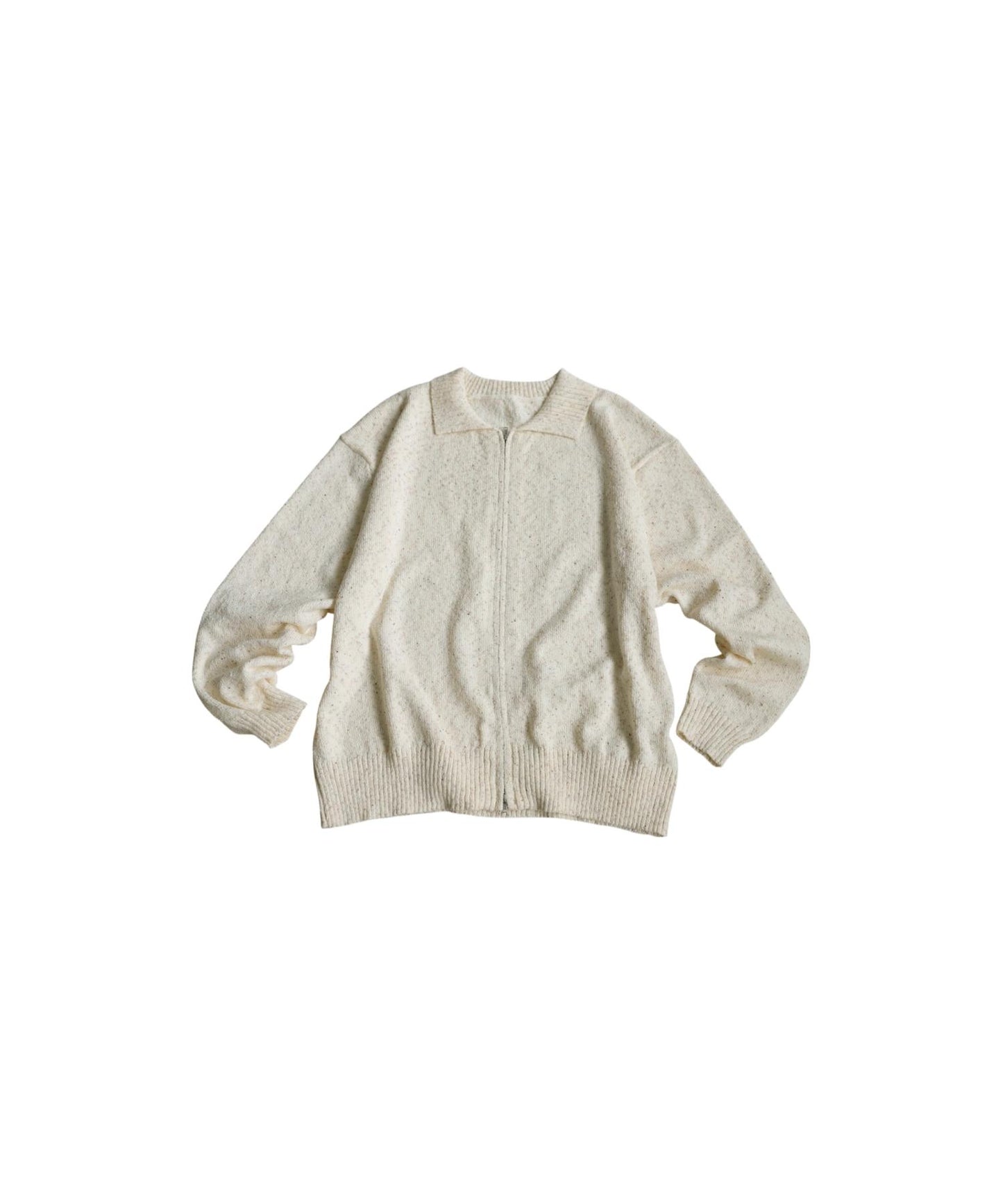 Ladies Slub Zip Knit Tops