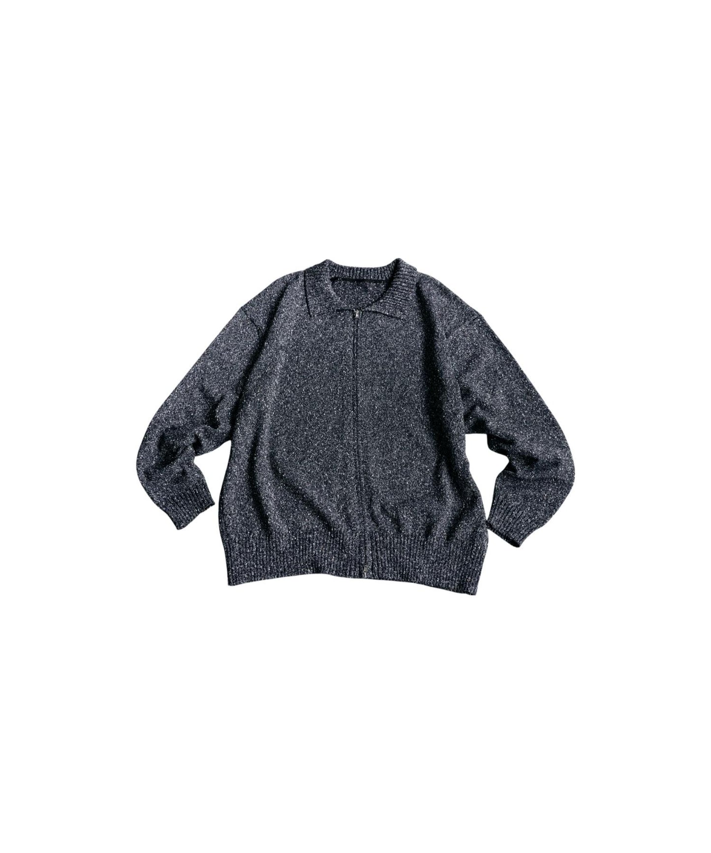 Ladies Slub Zip Knit Tops