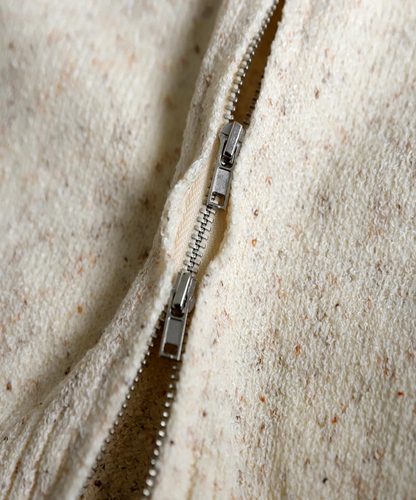 Ladies Slub Zip Knit Tops