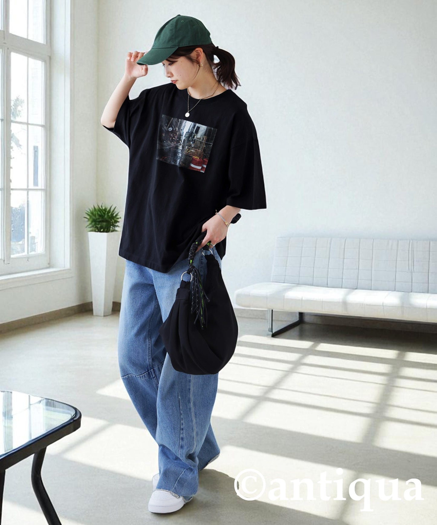 Ladies Logo Photo Print T-Shirt