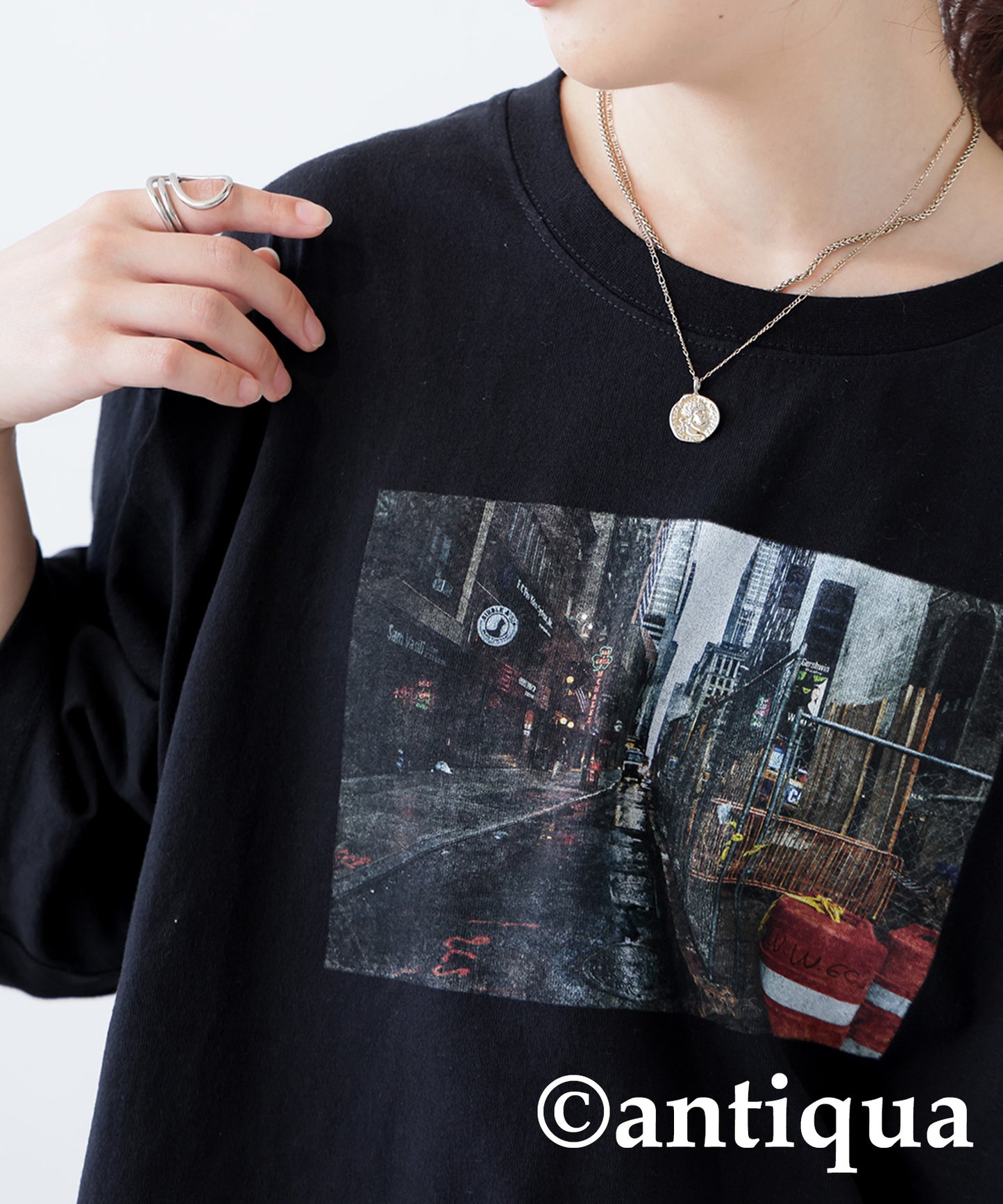 Ladies Logo Photo Print T-Shirt