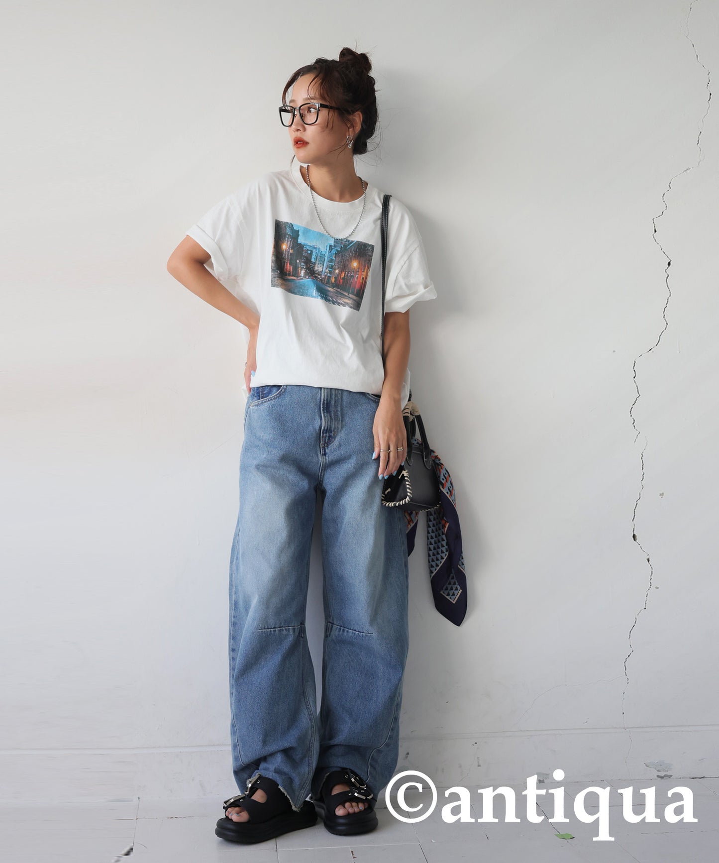 Ladies Logo Photo Print T-Shirt