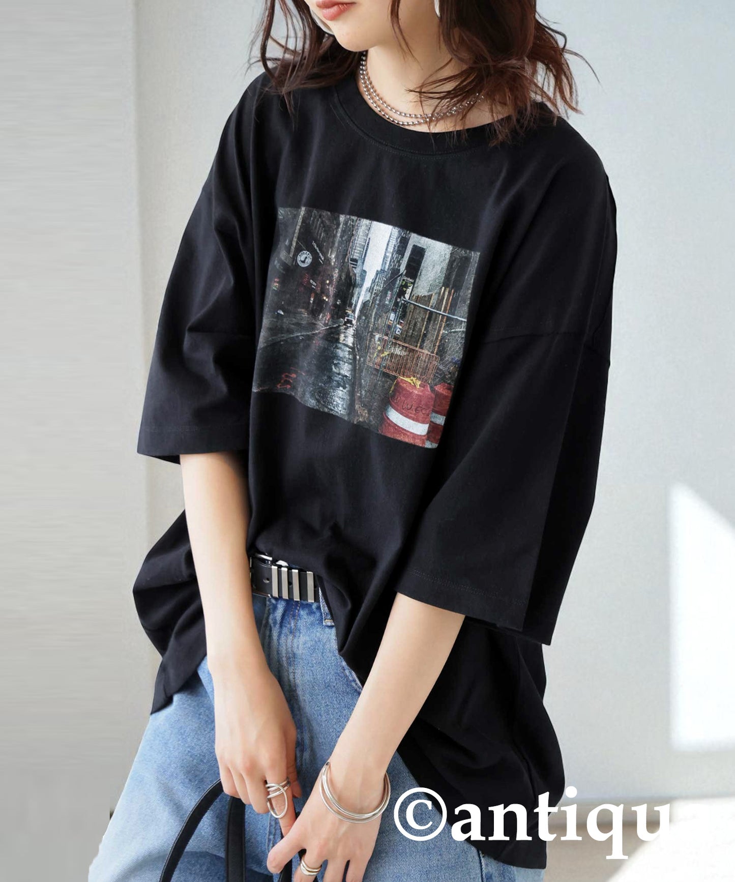 Ladies Logo Photo Print T-Shirt