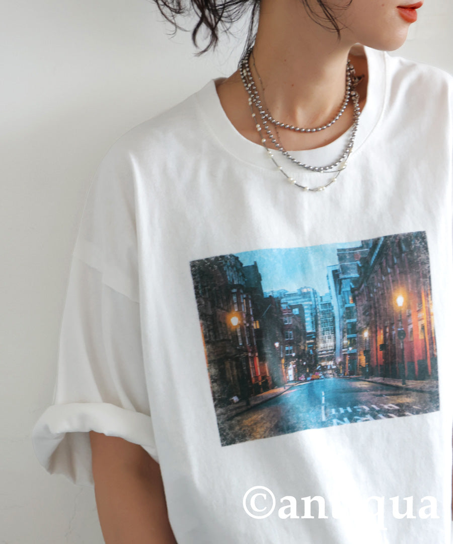 Ladies Logo Photo Print T-Shirt