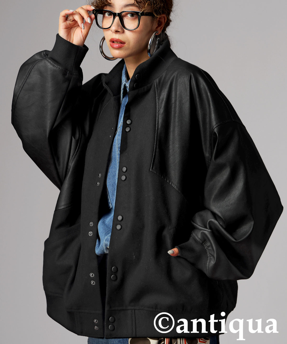Lether x Melton Panelled Jacket Men's