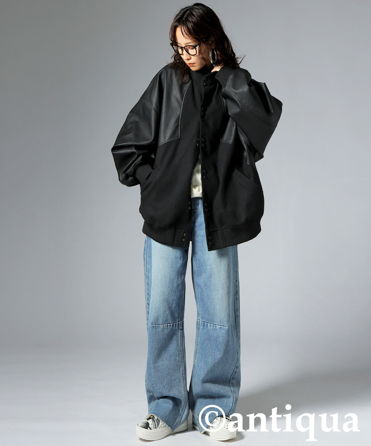 Lether x Melton Panelled Jacket Men's