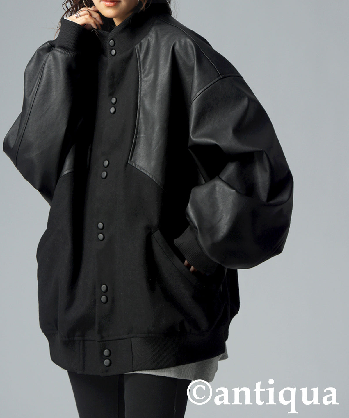 Lether x Melton Panelled Jacket Men's