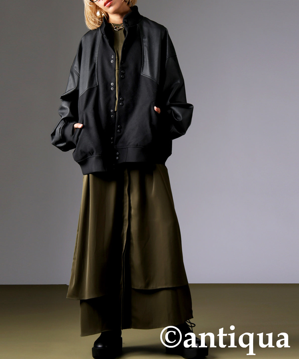 Lether x Melton Panelled Jacket Men's