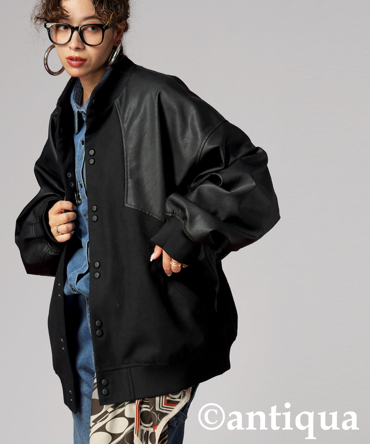 Lether x Melton Panelled Jacket Men's