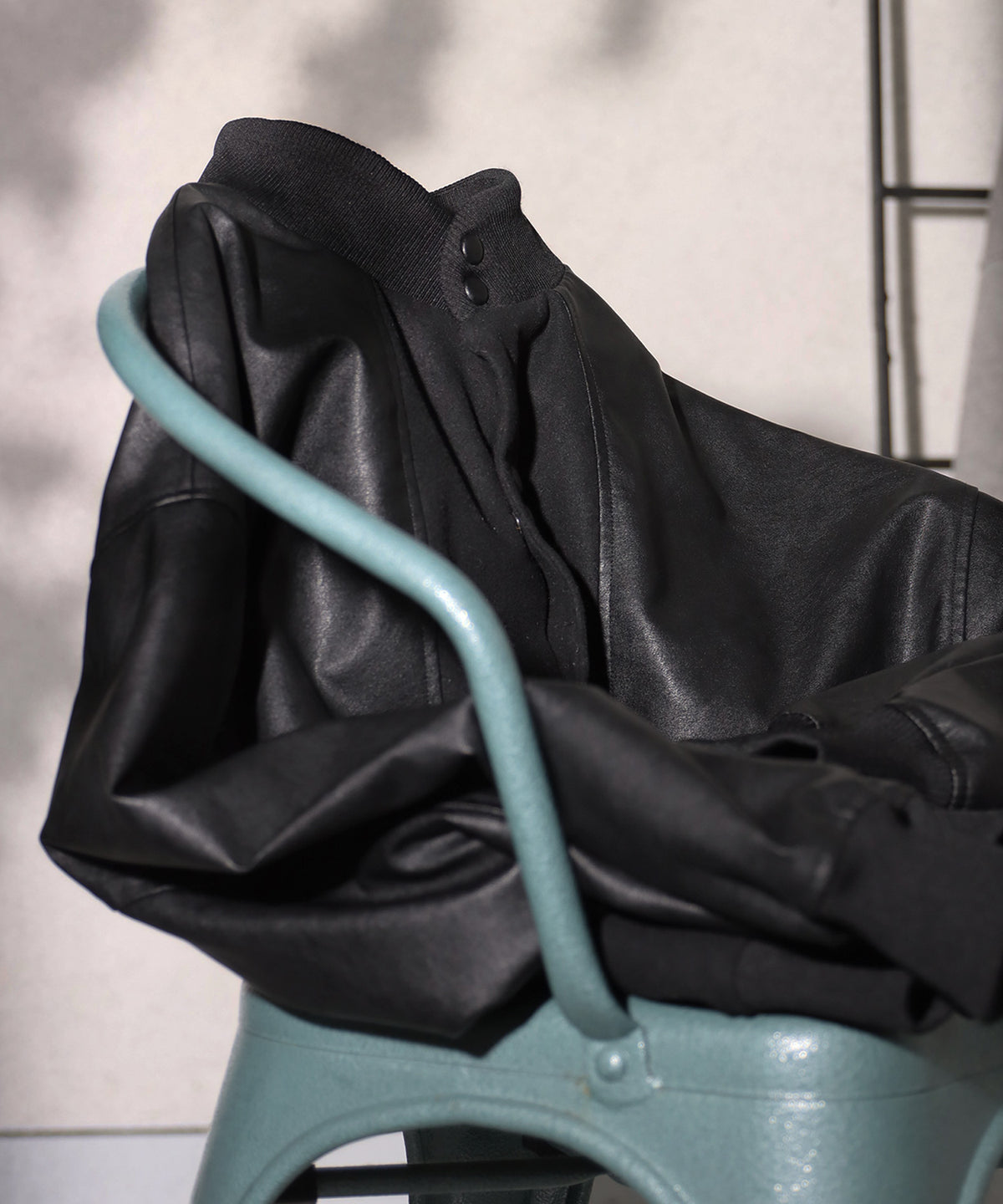 Lether x Melton Panelled Jacket Ladies