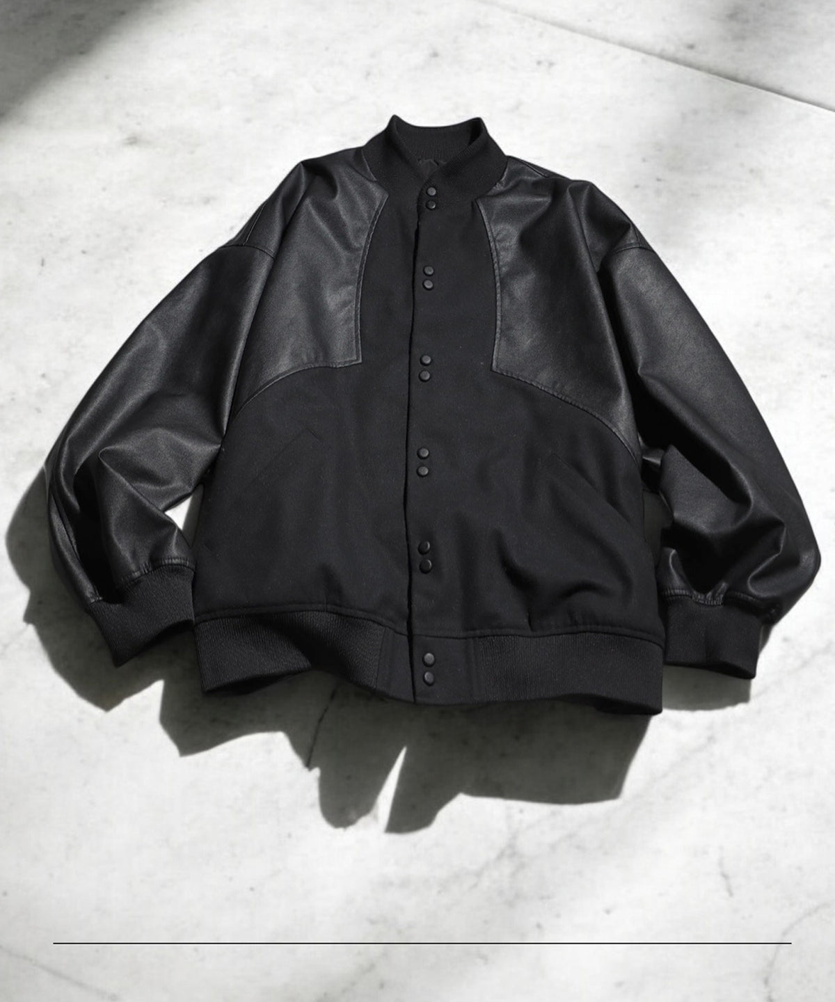 Lether x Melton Panelled Jacket Ladies