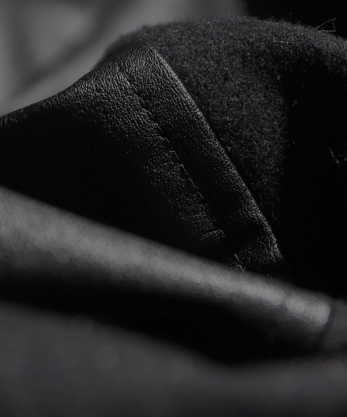 Lether x Melton Panelled Jacket Ladies