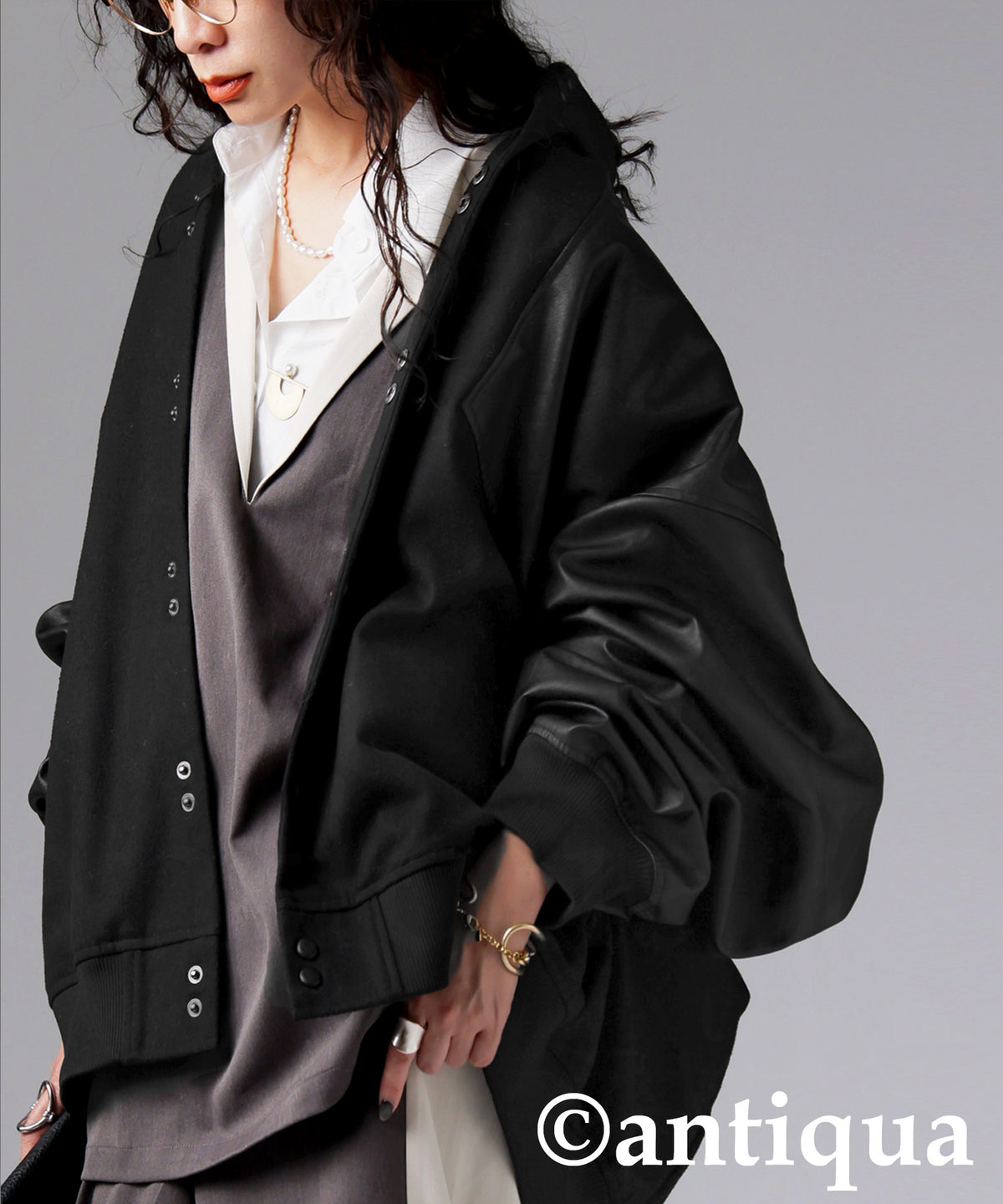 Lether x Melton Panelled Jacket Men's