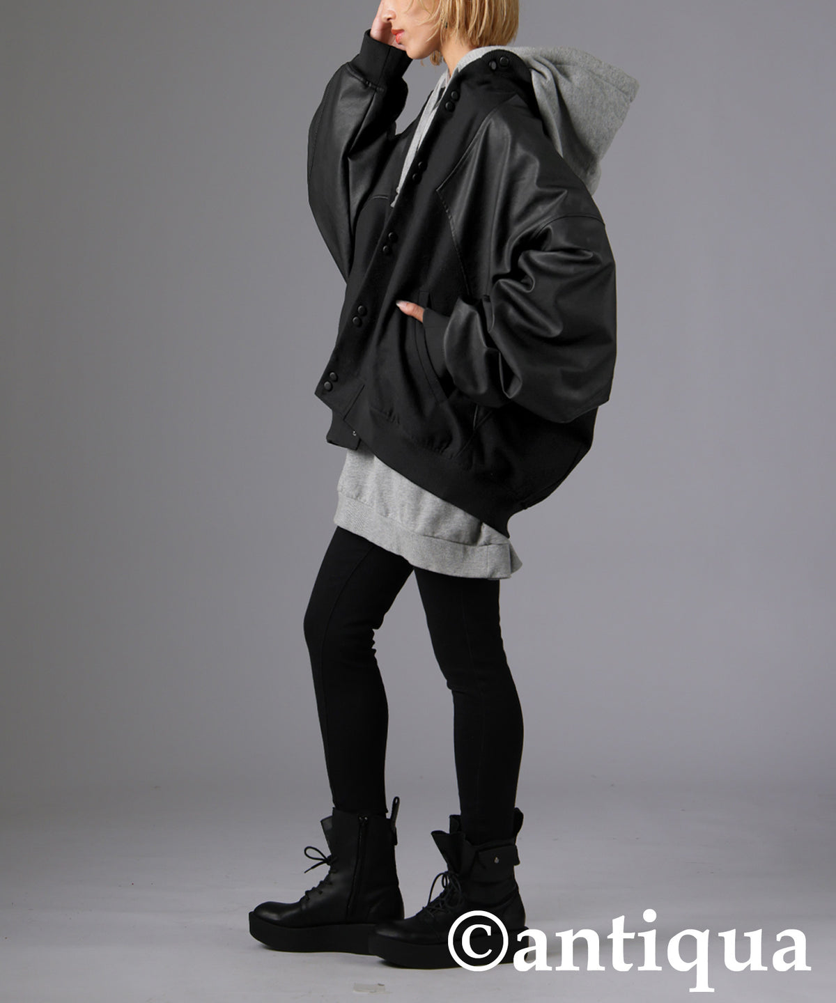 Lether x Melton Panelled Jacket Men's
