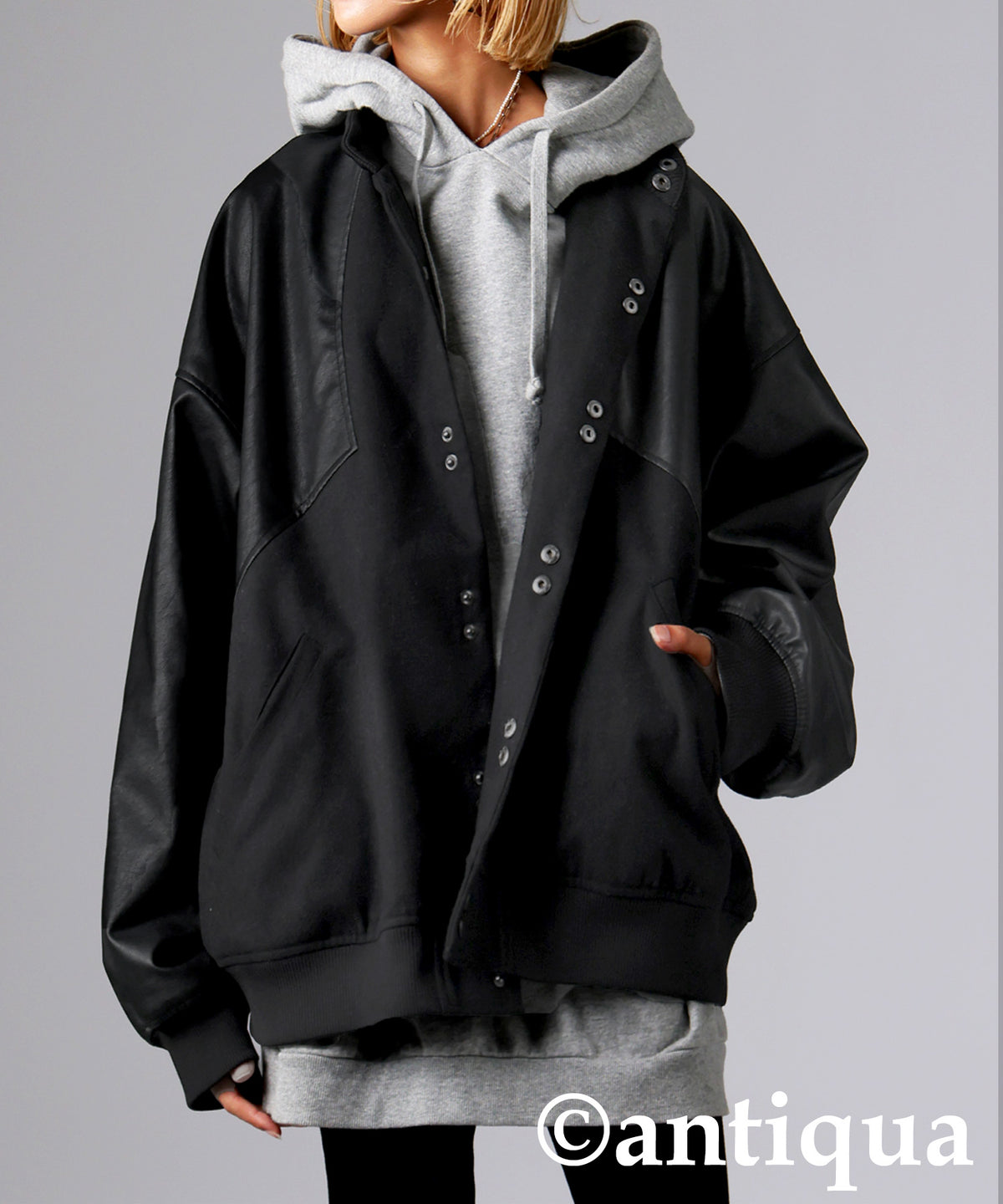 Lether x Melton Panelled Jacket Men's