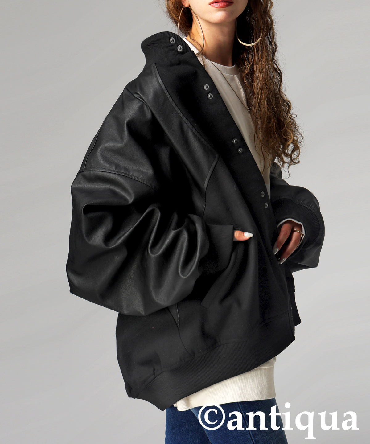 Lether x Melton Panelled Jacket Men's