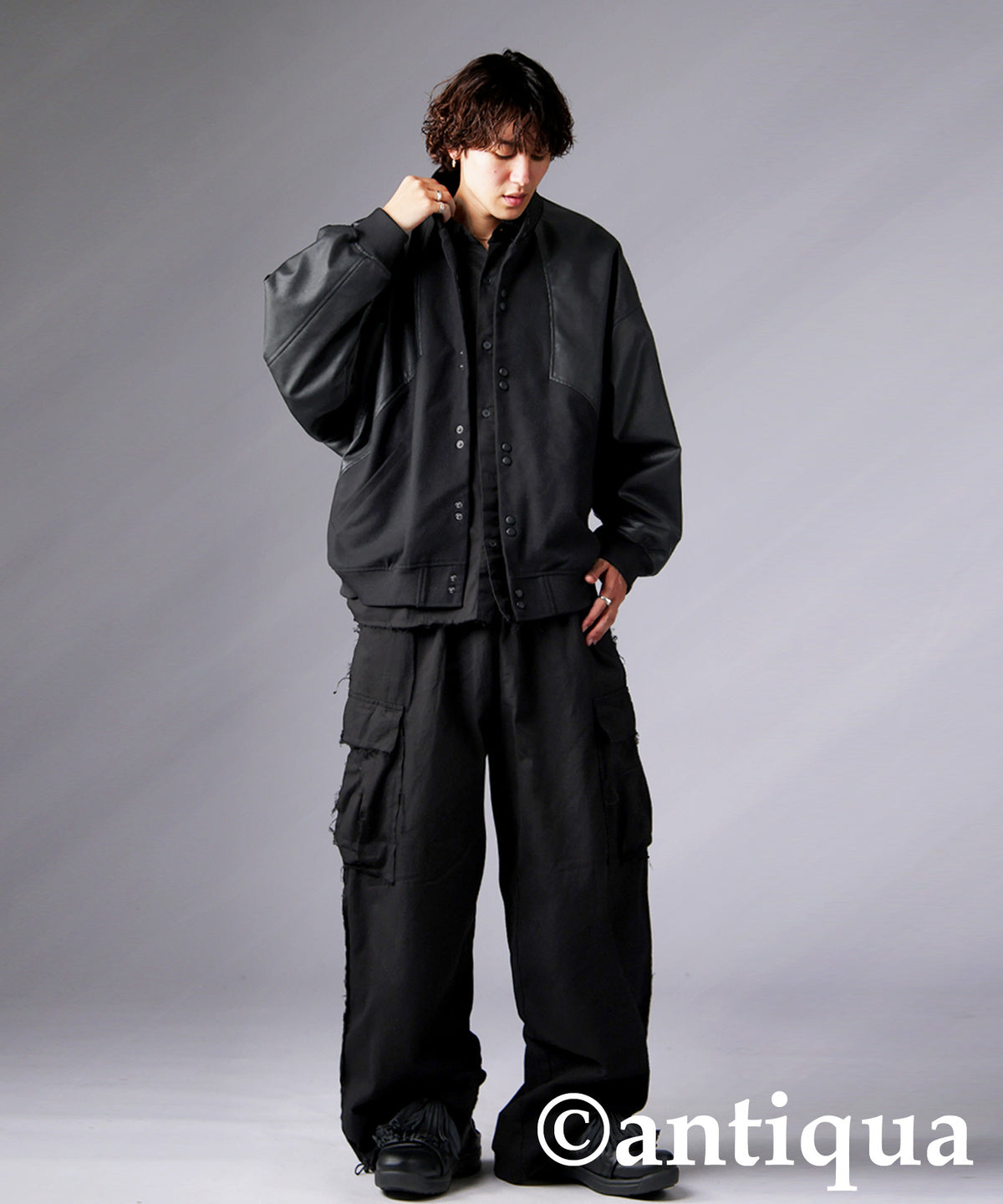 Lether x Melton Panelled Jacket Ladies