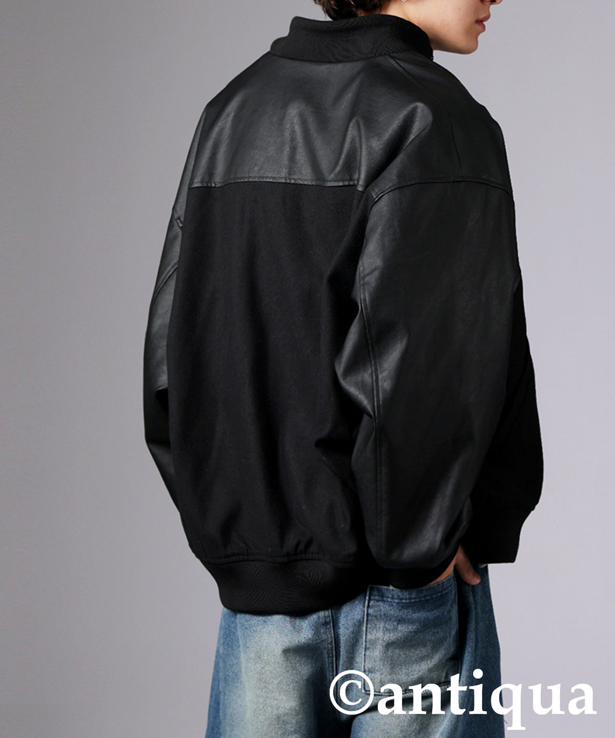 Lether x Melton Panelled Jacket Ladies