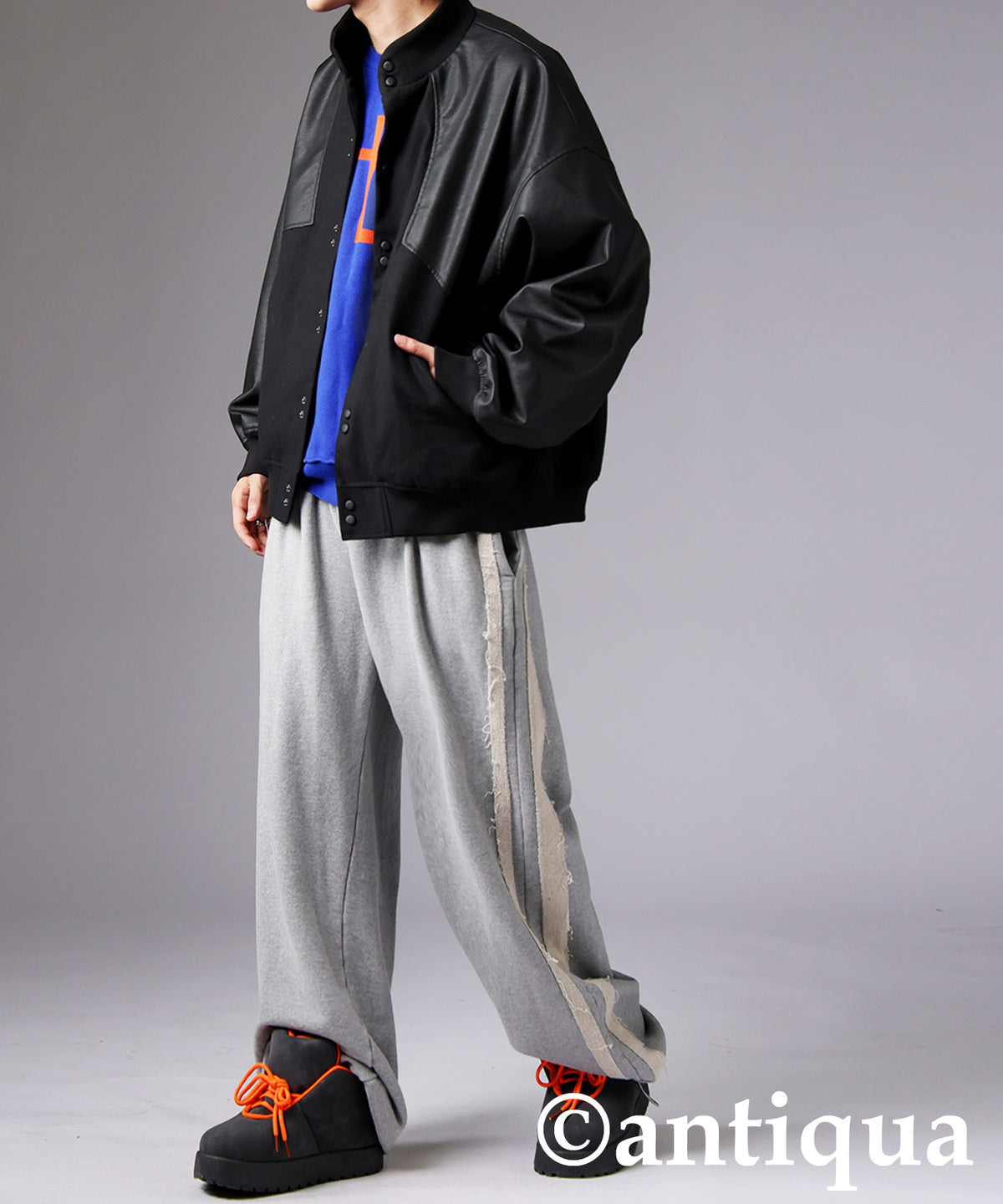 Lether x Melton Panelled Jacket Ladies
