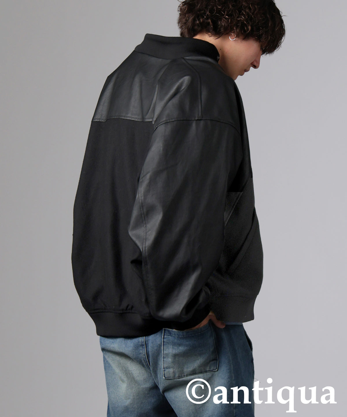 Lether x Melton Panelled Jacket Ladies