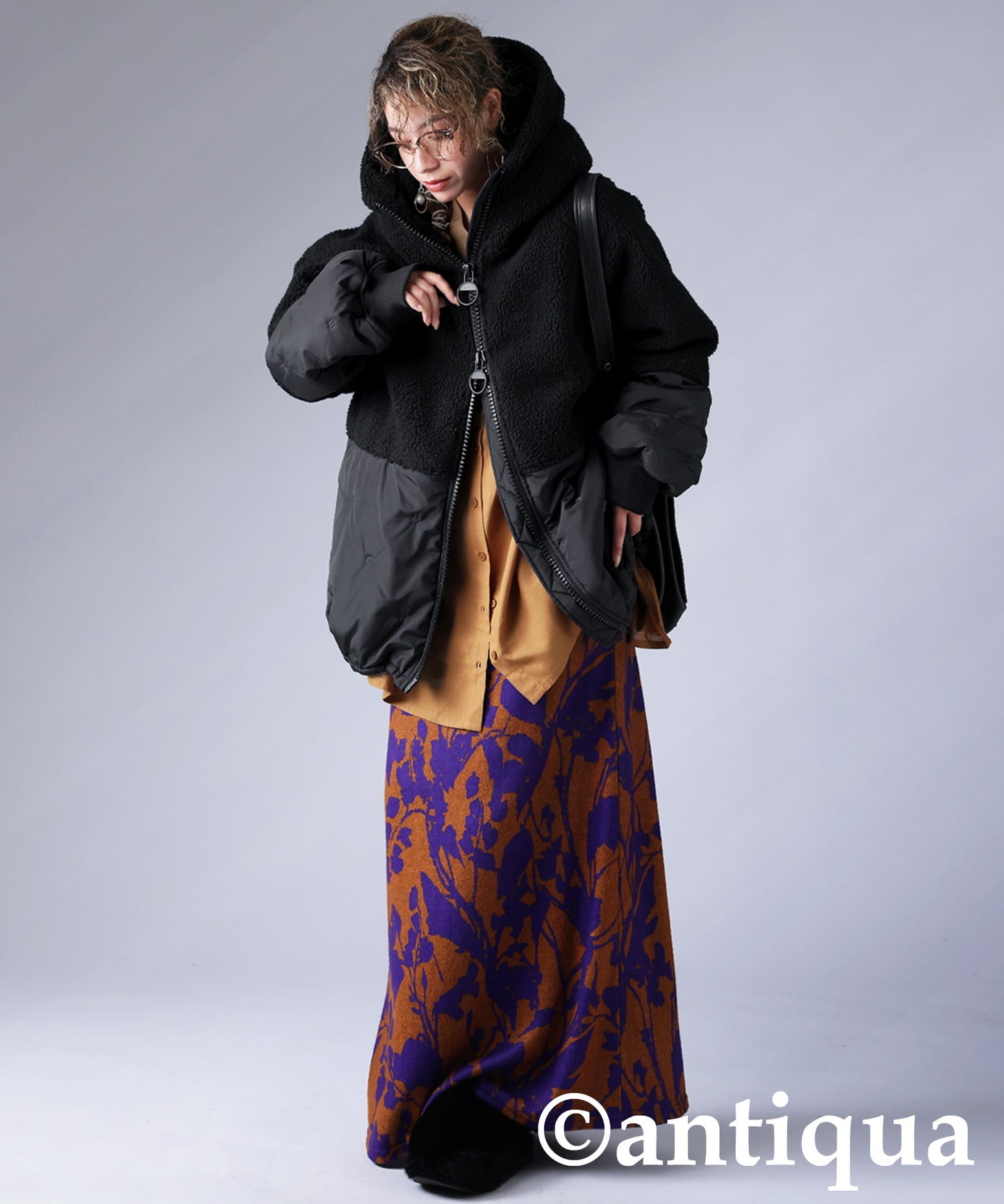 Mixed-Material Quilting Jacket Ladies