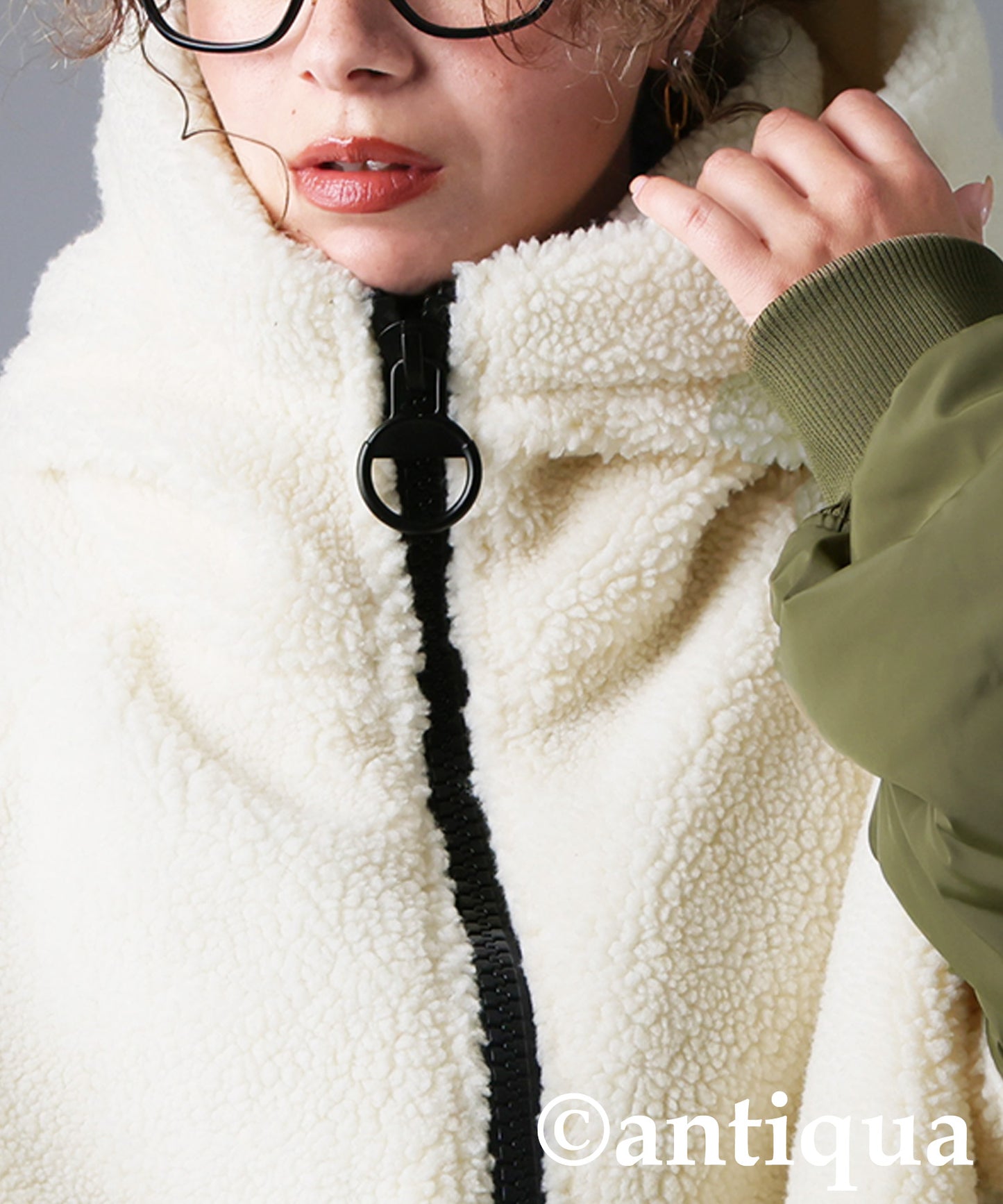 Mixed-Material Quilting Jacket Ladies