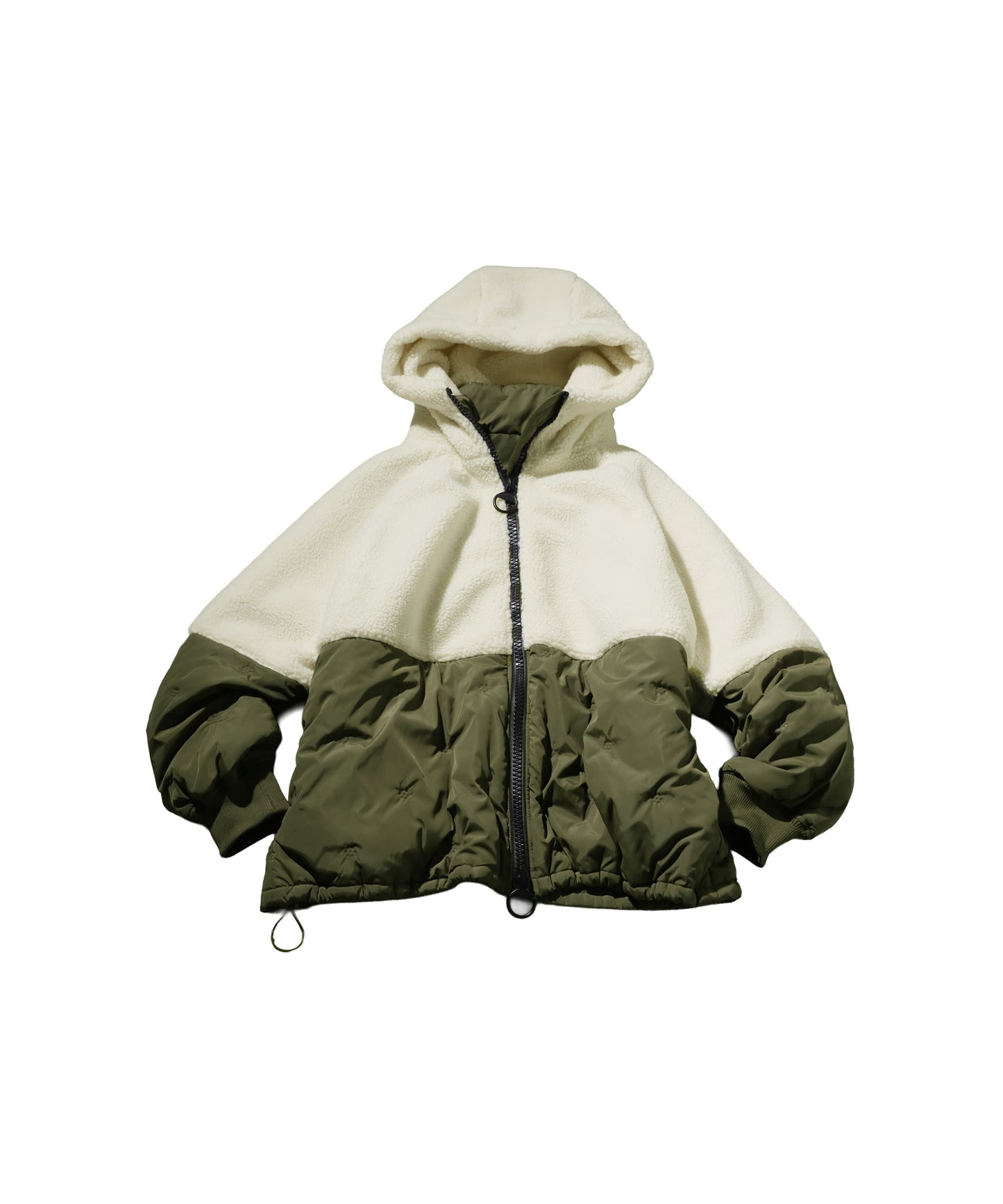 Mixed-Material Quilting Jacket Ladies