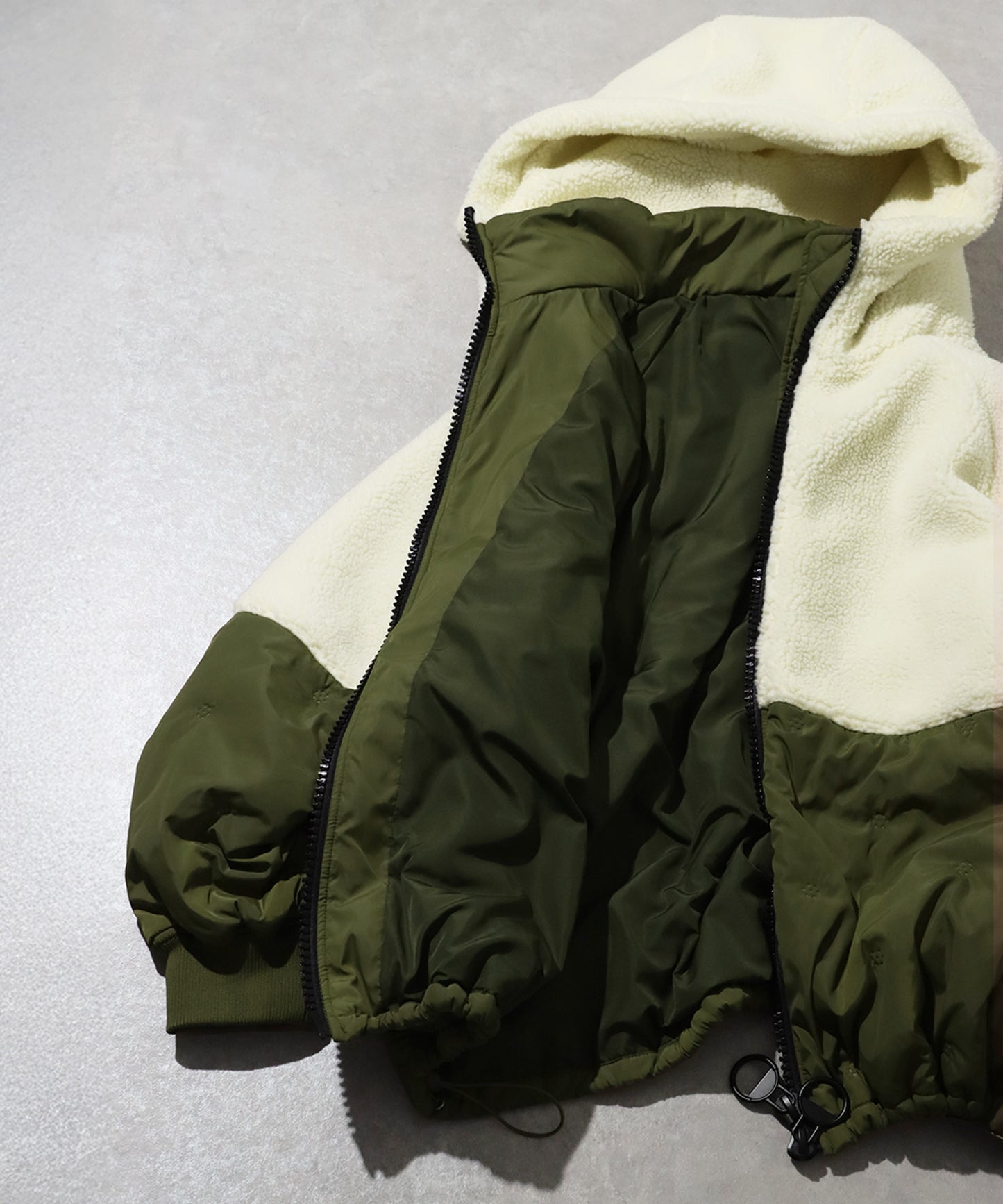 Mixed-Material Quilting Jacket Ladies