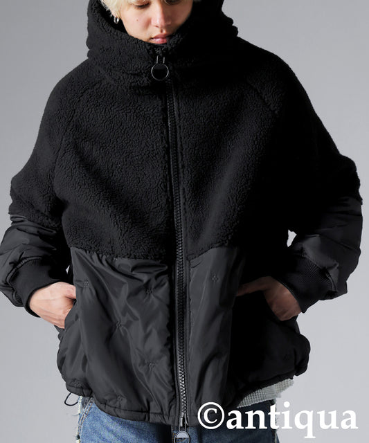 Mixed-Material Quilting Jacket Men's